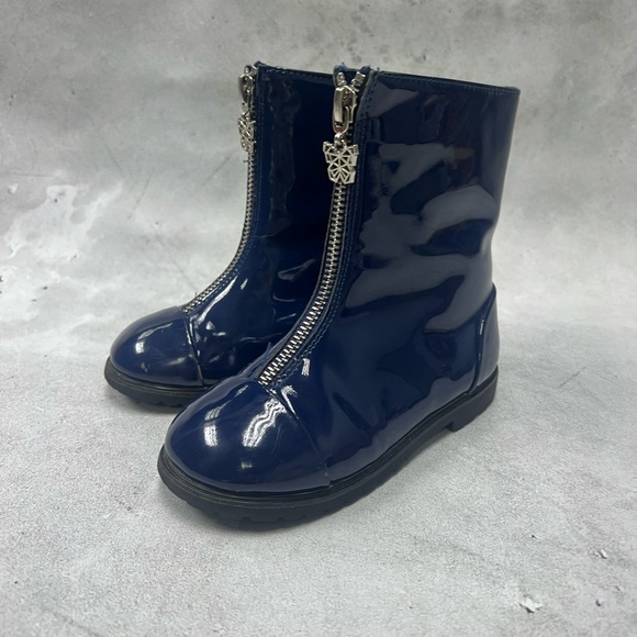 AOI sz 27 Age of Innocence navy blue glossy PU winter boots - Picture 14 of 14